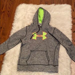 under armour sweatshirt neon green and pink